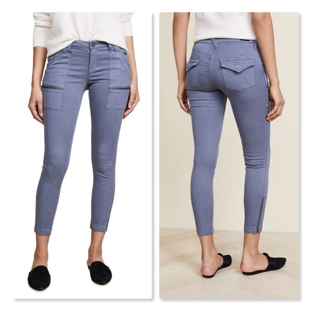 Joie Park Skinny Cargo Pants sz 32 in Stone Blue.